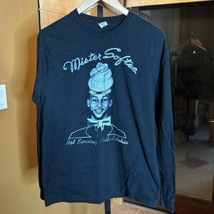 Optima Ben Simmons Mr Softee Not Serving Philadelphia Black LS Tee Size Medium
